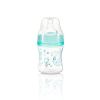 Biberón anticólicos BabyOno de boca ancha 120ml en verde, para una alimentación cómoda y segura del bebé.