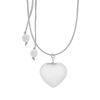 Llamador de ángeles en forma de corazón en color plata, ideal para bebés y como regalo especial.
