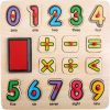 Puzzle de números de madera
