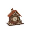 Reloj de madera entramado 