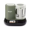 Robot de cocina Babycook Smart de Beaba en gris y verde, ideal para preparar comida saludable para bebés.