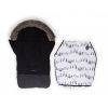 Saco universal cubrepies para silla de paseo Snow Forest Blanco, Kikkaboo