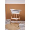 Set de bañera inteligente Sense LED de Bebe-Jou en gris claro, con termómetro digital y soporte práctico.