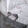 Moises de mimbre Gris Over the Moon , Clair de Lune color Rosa