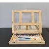 Set de Pintura en Maleta Con Caballete de Madera , 46 piezas