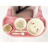 Set de Vajilla de Bamboo gato rosa Kikkaboo