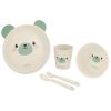 Set de Vajilla de Bamboo oso menta Kikkaboo