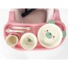 Set de Vajilla de Bamboo oso menta Kikkaboo