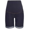 Pantalón vaquero corto premamá en talla S, práctico y cómodo para el verano y futuras mamás.