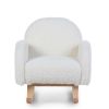 Silla Mecedora para Niños , Osito , color blanco y natural
