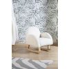 Silla Mecedora para Niños , Osito , color blanco y natural
