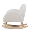 Silla Mecedora para Niños , Osito , color blanco y natural