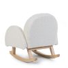 Silla Mecedora para Niños , Osito , color blanco y natural