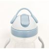 Taza de aprendizaje azul con Pajita , 300 ml, Kikkaboo