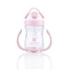 Taza de aprendizaje rosa con Pajita , 300 ml, Kikkaboo