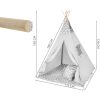 Tipi Tienda Infantil Grande De Juego para Jardin O Interior De Madera Y Lona Nubes Grises - imagen 13