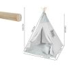 Tipi Tienda Infantil Grande De Juego para Jardin O Interior De Madera Y Lona, color Gris - imagen 43