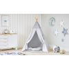 Tipi Tienda Infantil Grande De Juego para Jardin O Interior De Madera Y Lona, color Gris
