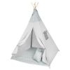 Tipi Tienda Infantil Grande De Juego para Jardin O Interior De Madera Y Lona, color Gris - imagen 7