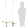 Trapecio con anillos de gimnasia de madera - imagen 25