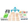 Tren de madera XL con puente colgante 