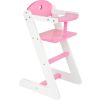 Trona de madera para Muñecas Rosa y Blanca