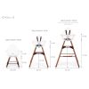 Trona Evolutiva Evolu Transparente y Nogal  de Childhome 