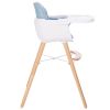 Trona de madera Woody azul Kikkaboo