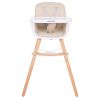 Trona de madera Woody beige Kikkaboo