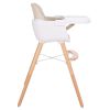 Trona de madera Woody beige Kikkaboo