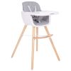 Trona de madera Woody gris Kikkaboo