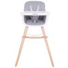 Trona de madera Woody gris Kikkaboo