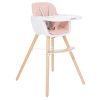Trona de madera Woody rosa Kikkaboo