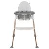 Trona Sky-High en color gris con asiento de polipiel, perfecta para bebés y niños.
