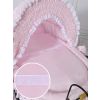 Capota rosa ajustable con estructura metálica