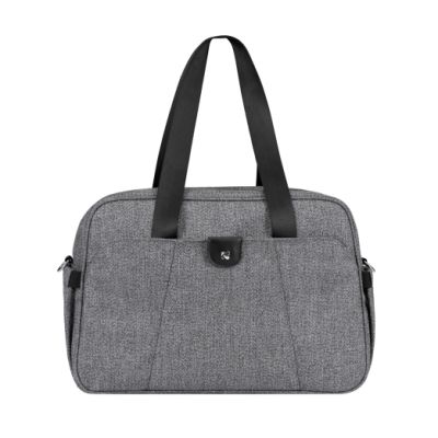 Bolso de mamá de color gris con asas