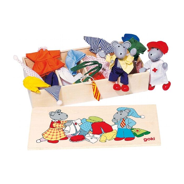 Caja de ropa de los ratones Lia y Luca, de Goki