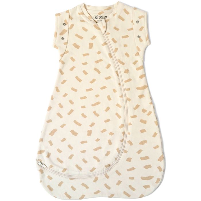 Saco de Dormir Swaddle Bebé Orgánico 0-3 Meses – Algodón GOTS, 1.0 Tog, Cremallera Fácil | Clair de Lune