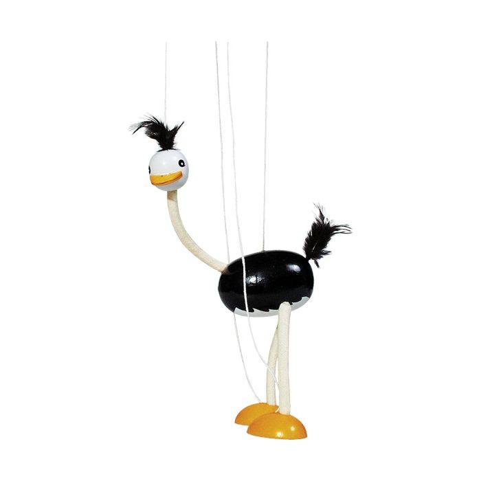 Marioneta de hilos de avestruz, de Goki