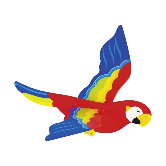 Animal móvil de loro para bebé de madera, de Goki