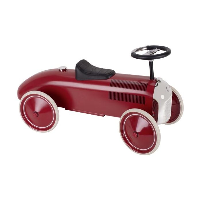 Correpasillos coche rojo-granate retro, de Goki - imagen 2