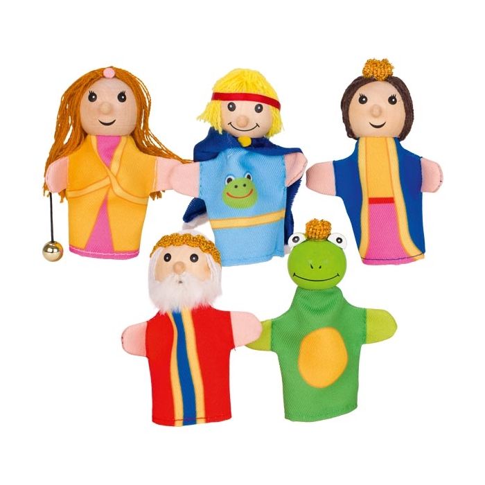 Marionetas de dedos de El Rey de las Ranas, de Goki