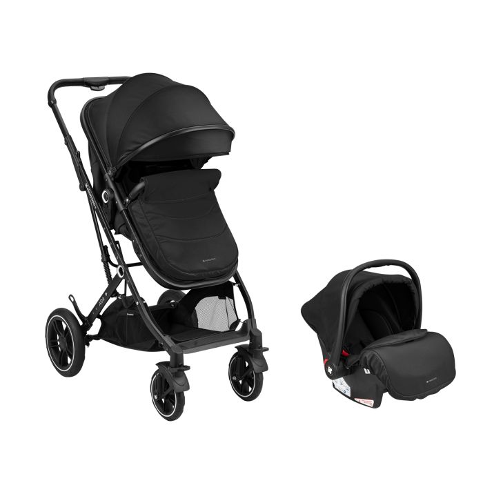 Carrito de bebé 3en1 asiento transf. Alba Negro