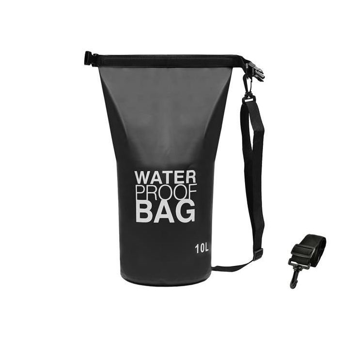 Bolsa Impermeable Negra 10 Litros, Ideal Kayak, Paddle Surf, Camping ...