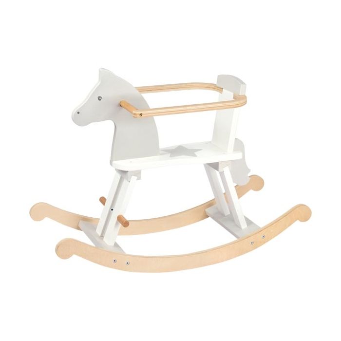 Caballo balancín Blanco de madera Goki