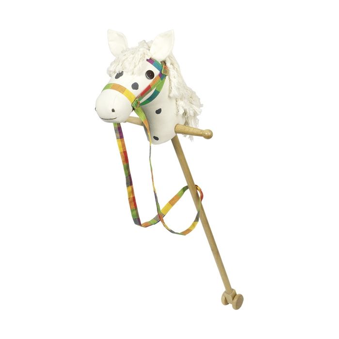 Caballito de palo Blanco con Cabeza de tela - imagen 2