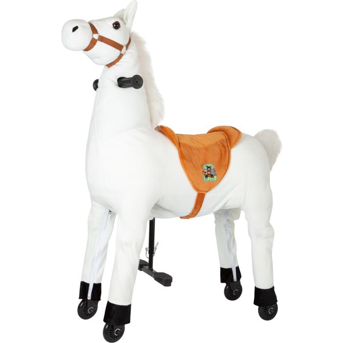 Caballo para montar con ruedas Blanco 