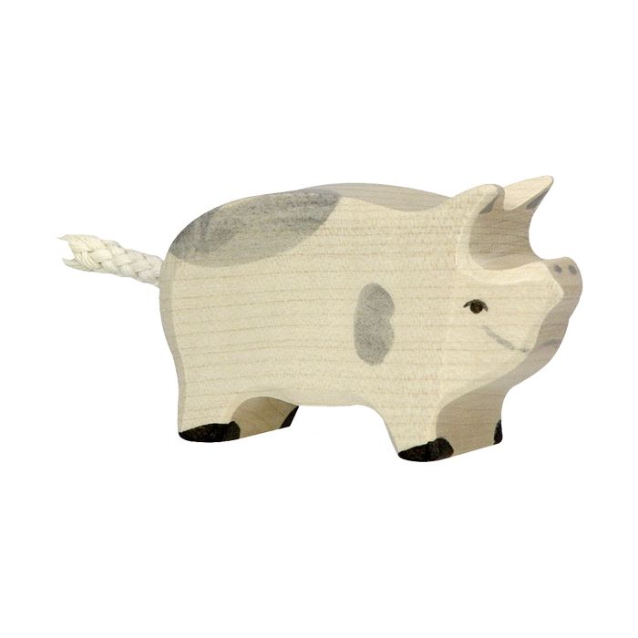 Figura de madera Cerdo Moteado Holztiger - imagen 2