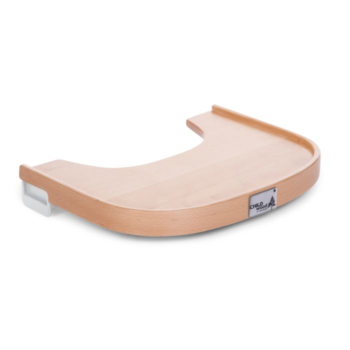 Bandeja de madera natural Childhome montada sobre trona Evolu