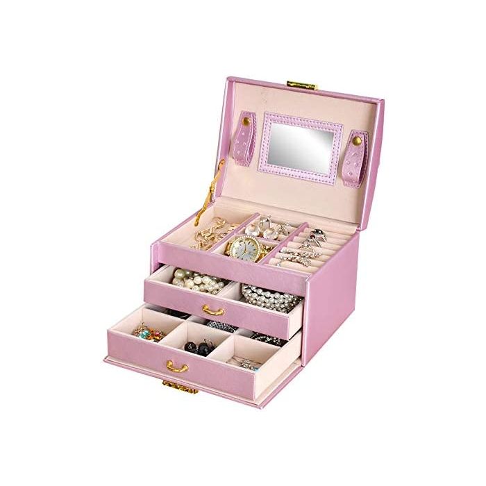 Cofre , joyero rosa , muy elegante - imagen 2